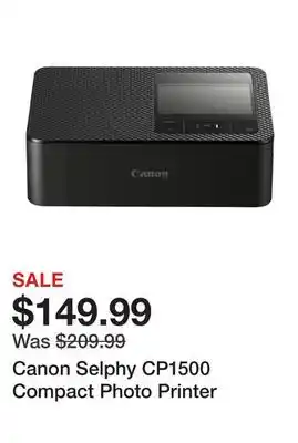 TSC Stores Canon selphy cp1500 compact photo printer offer