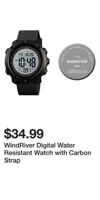 Mark's Windriver digital water resistant watch with carbon strap offer