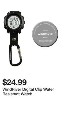 Mark's Windriver digital clip water resistant watch offer