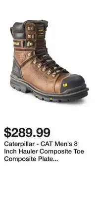 Mark's Caterpillar - cat men's 8 inch hauler composite toe composite plate waterproof work boots - brown offer
