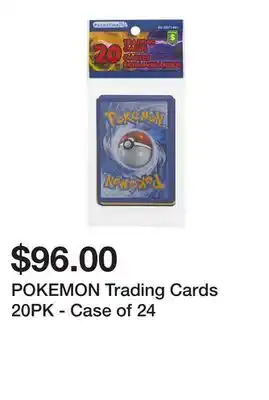 Dollarama Pokemon trading cards 20pk - case of 24 offer