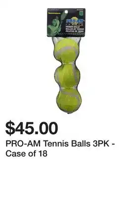 Dollarama Pro-am tennis balls 3pk - case of 18 offer