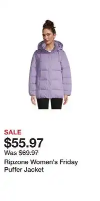 Sport Chek Ripzone women's friday puffer jacket offer