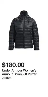 Sport Chek Under armour women's armour down 2.0 puffer jacket offer