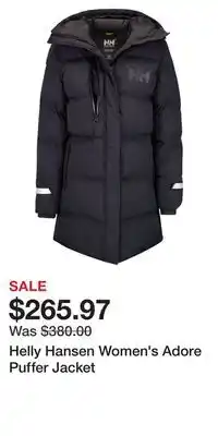 Sport Chek Helly hansen women's adore puffer jacket offer