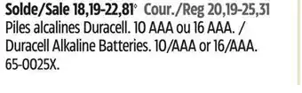 Canadian Tire Duracell alkaline batteries offer