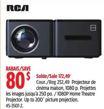 Canadian Tire Rca 1080p home theatre projector offer