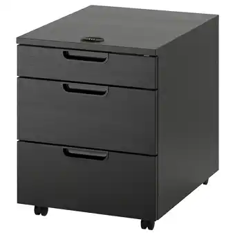 IKEA Galant drawer unit on casters, black stained ash veneer, 17 3/4x21 5/8 offer