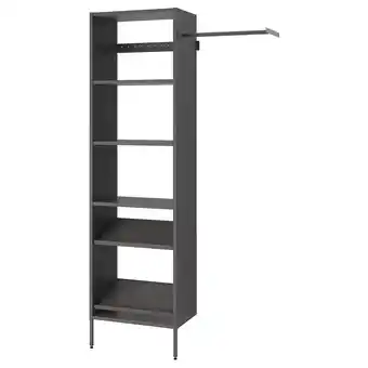 IKEA Aurdal wardrobe combination, dark gray, 47-60x15 3/4x87 offer