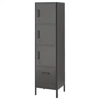 IKEA Idåsen high cabinet with drawer and doors, dark gray, 17 3/4x67 3/4 offer