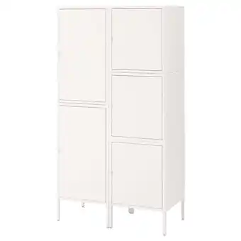 IKEA Hällan storage combination with doors, white, 35 3/8x18 1/2x65 3/4 offer