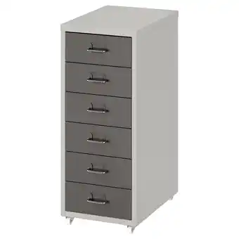 IKEA Helmer drawer unit on casters, dark gray/light gray, 11x27 1/8 offer