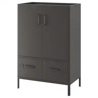 IKEA Idåsen cabinet with doors and drawers, dark gray, 31 1/2x18 1/2x46 7/8 offer