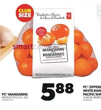 Real Canadian Superstore PC MANDARINS 3LB offer