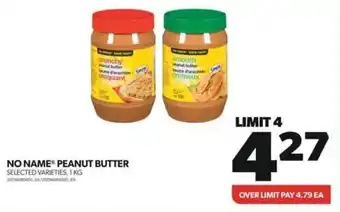 Real Canadian Superstore NO NAME PEANUT BUTTER SELECTED VARIETIES, 1KG offer