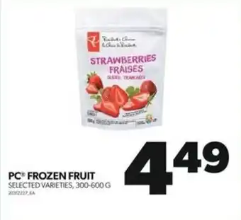 Real Canadian Superstore PC FROZEN FRUIT SELECTED VARIETIES, 300-600G offer