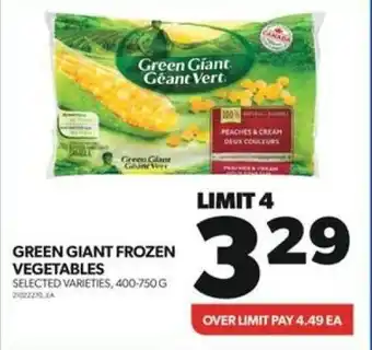 Real Canadian Superstore GREEN GIANT FROZEN VEGETABLES SELECTED VARIETIES, 400-750G offer