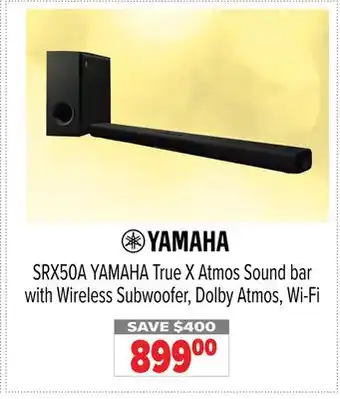 2001 Audio Video Yamaha true x atmos sound bar with wireless subwoofer, dolby atmos, wi-fi offer