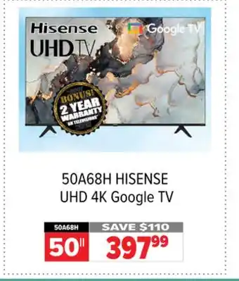 2001 Audio Video Hisense uhd 4k google tv offer