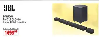 2001 Audio Video Jbl pro 7.1.4 ch dolby atmos 880w sound bar offer