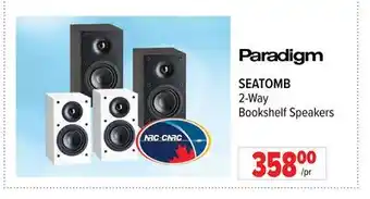 2001 Audio Video Paradigm 2-way bookshelf speakers offer