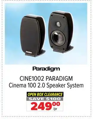 2001 Audio Video Paradigm cinema 100 2.0 speaker system offer