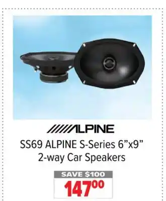 2001 Audio Video Alpine s-series 6x9 2-way car speakers offer