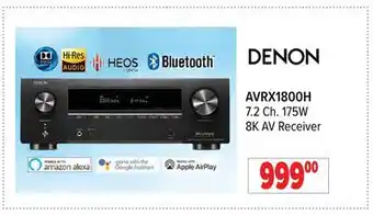 2001 Audio Video Denon 7.2 ch. 175w 8k av receiver offer