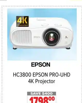 2001 Audio Video Epson pro-uhd 4k projector offer