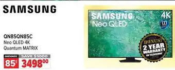 2001 Audio Video Samsung 85 neo qled 4k quantum matrix offer