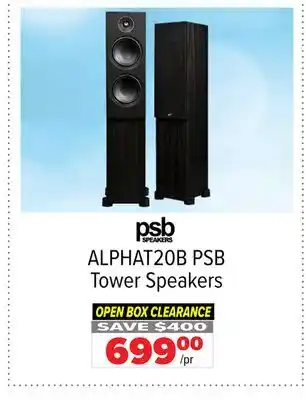 2001 Audio Video Psb tower speakers offer