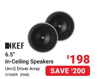 Visions Electronics Kef 6.5 in-ceiling speakers offer