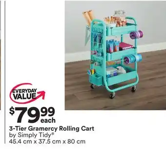 Michaels 3-tier gramercy rolling cart by simply tidy offer
