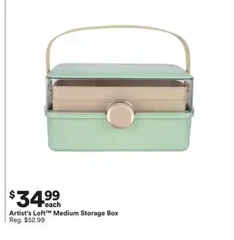 Michaels Artist's loft medium storage box offer