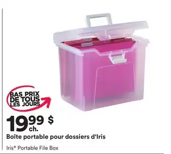 Michaels Boîte portable pour dossiers d'iris offer