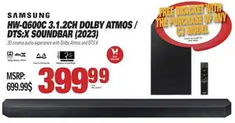 Centre Hi-Fi Samsung hw-q600c 3.1.2ch dolby atmos / dts:x soundbar (2023) offer