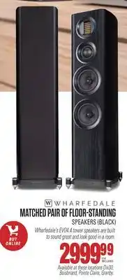 Wharfedale matched pair of floor-standing speakers (black)