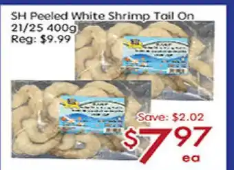 Sunny Food Mart Sh peeled white shrimp tail on 21/25 offer