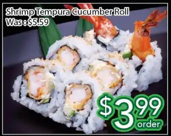 Ample Food Market Shrimp tempura cucumber roll offer