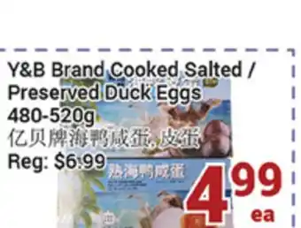 Oceans Fresh Food Market Y&b brand cooked salted / preserved duck eggs offer