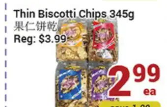 Oceans Fresh Food Market Thin biscotti chips offer