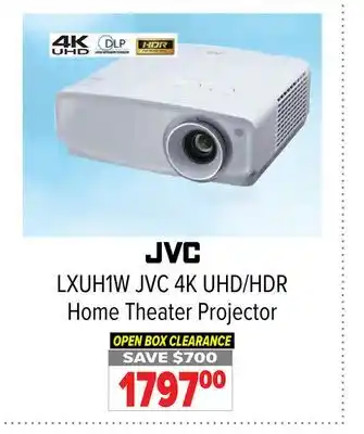 2001 Audio Video Lxuh1w jvc 4k uhd/hdr home theater projector offer