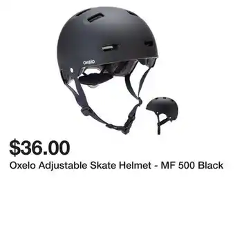 Decathlon Oxelo adjustable skate helmet - mf 500 black offer
