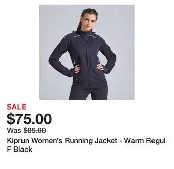 Decathlon Kiprun women's running jacket - warm regul f black offer