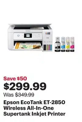 Best Buy Epson ecotank et-2850 wireless all-in-one supertank inkjet printer offer