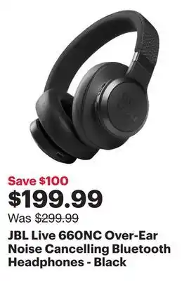 Best Buy Jbl live 660nc over-ear noise cancelling bluetooth headphones - black offer