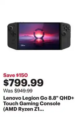 Best Buy Lenovo legion go 8.8 qhd+ touch gaming console (amd ryzen z1 extreme/16gb ram/512gb ssd/windows 11/xbox game pass) - exclusiv offer