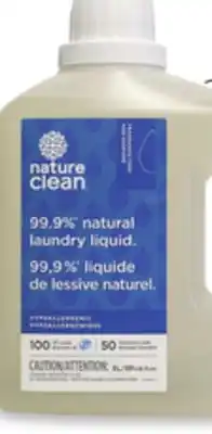 Walmart Nature clean liquid laundry detergent offer