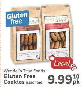 IGA Wendel's True Foods Gluten Free Cookies assorted offer