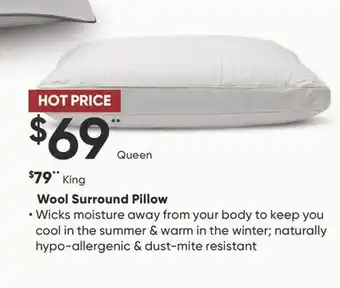 Sleep Country Wool surround pillow offer
